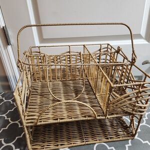 Wicker Wire Multi use Caddy basket